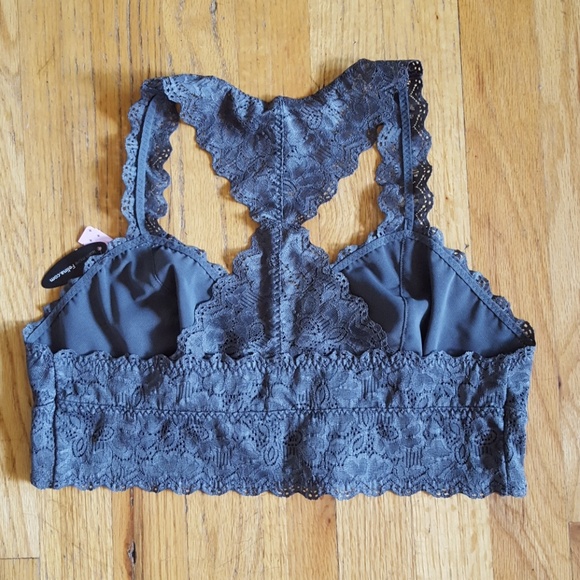 Jezebal Gray Lace Bralette - Large - Picture 4 of 8